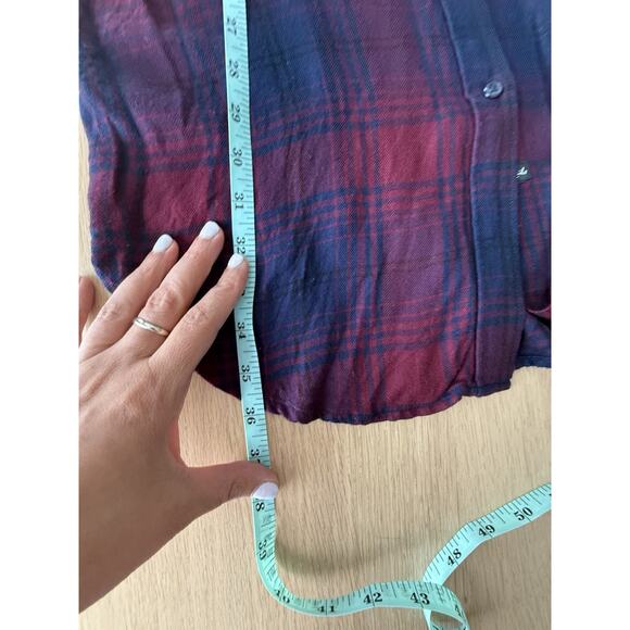 Rails Long Sleeve Plaid Button Front Shirt Dress in Red and Black SZ S 1991 - Picture 12 of 12